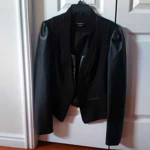 bebe black faux leather jacket